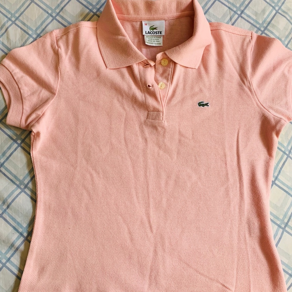 Lacoste Pink Collar Shirt(Women)